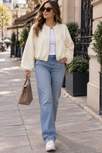 Veste Bomber Zippée Col Rond & Coupe Moderne | Zelcara
