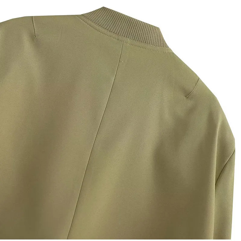 Veste bomber courte avec col montant – Zelcara