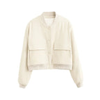 Veste bomber courte avec col montant – Zelcara