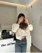 Veste bomber courte avec col montant – Zelcara