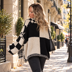 Gilet Femme à Carreaux Maille Douce & Texturée | Zelcara