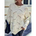 Pull Oversize en Maille Texturée – Col Rond | Zelcara