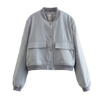 Veste bomber courte avec col montant – Zelcara