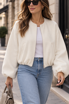 Veste Bomber Zippée Col Rond & Coupe Moderne | Zelcara