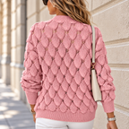 Pull en Maille Texturée & Col V Coupe Ample | Zelcara