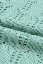 Pull en Maille Ajourée Pointelle Col Rond, Manches Longues