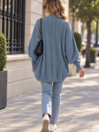 Gilet en Maille Texturée – Coupe Ample | Zelcara