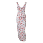 Robe Longue Fleurie à Volants Silhouette Fluide