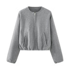 Veste Bomber Zippée Col Rond & Coupe Moderne | Zelcara