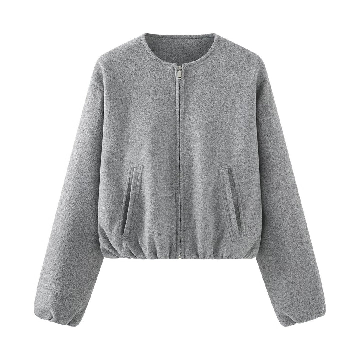 Veste Bomber Zippée Col Rond & Coupe Moderne | Zelcara