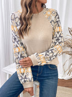 Pull Femme en Maille Texturée Manches Contrastées | Zelcara