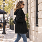 Veste Femme Effet Maille Torsadée à Capuche | Zelcara