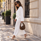 Ensemble Femme en Maille Côtelée – Pull & Jupe | Zelcara