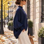 Pull Femme Élégant à Boutons Dorés Coupe Ample | Zelcara